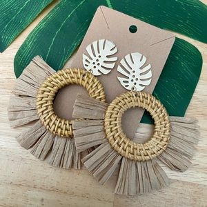 Boho Rattan Earrings ☀️
